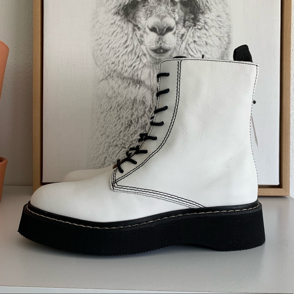 Zara white boots